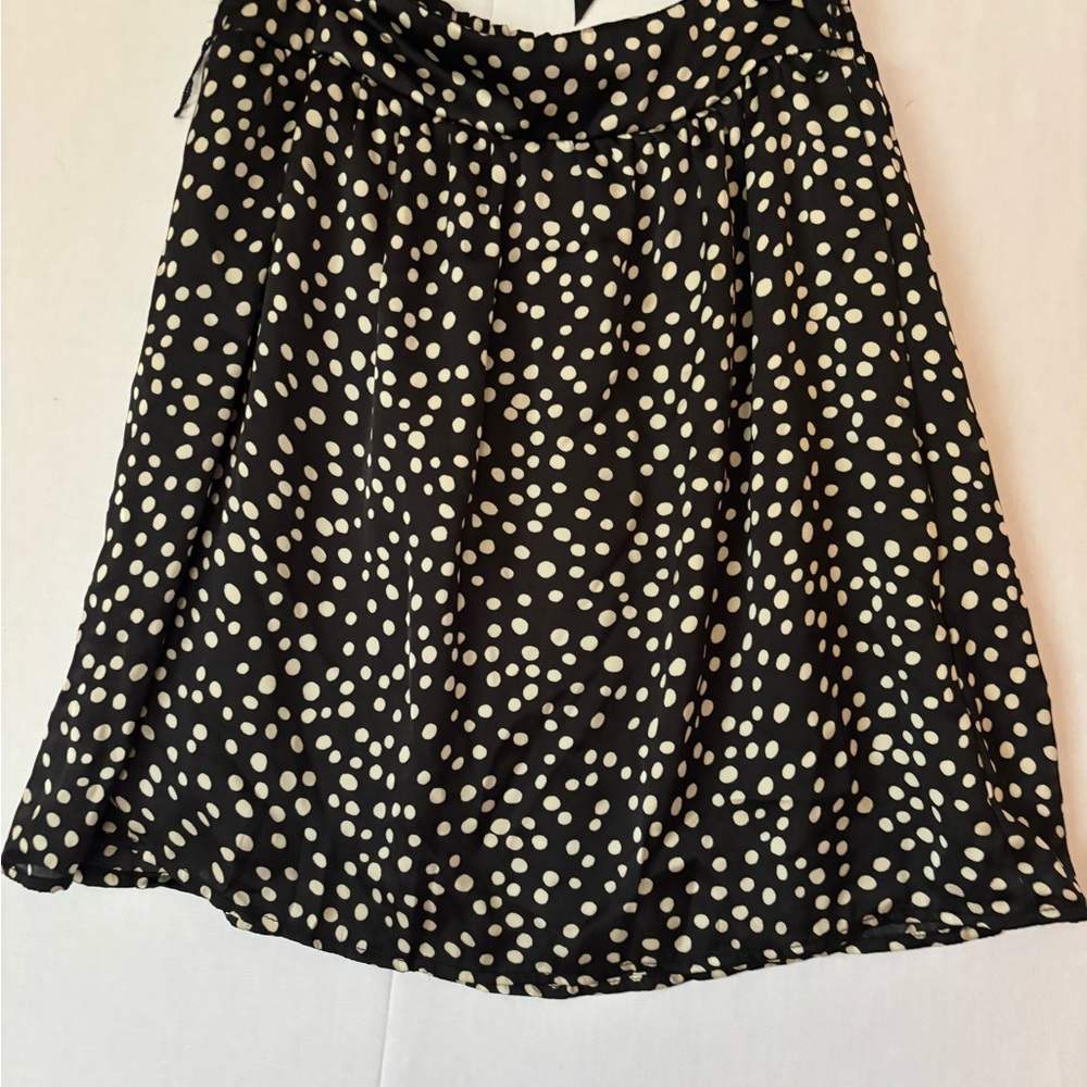 Maurices Black and White Polka Dot Mini Skirt